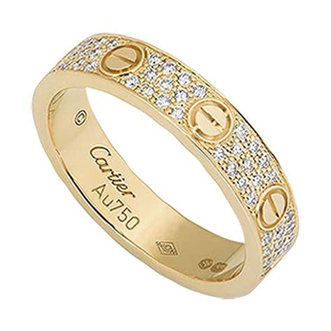 cartier pave love ring|cartier love interlocking ring.